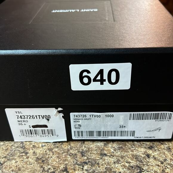 Saint Laurent Tom Slingback Pump 60 Black Patent Leather  NEW EU 35.5 US 5.5 - Picture 16 of 16